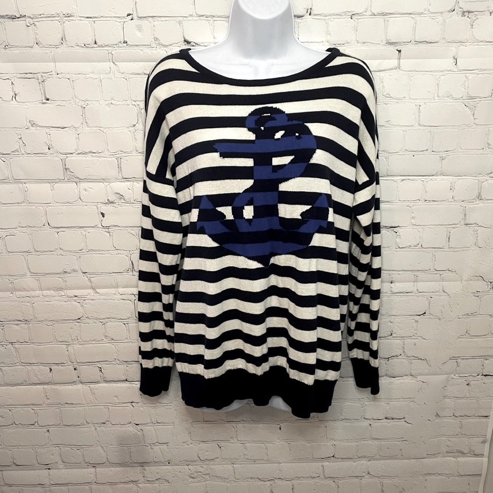 The Limited Striped Anchor Sweater Size Large